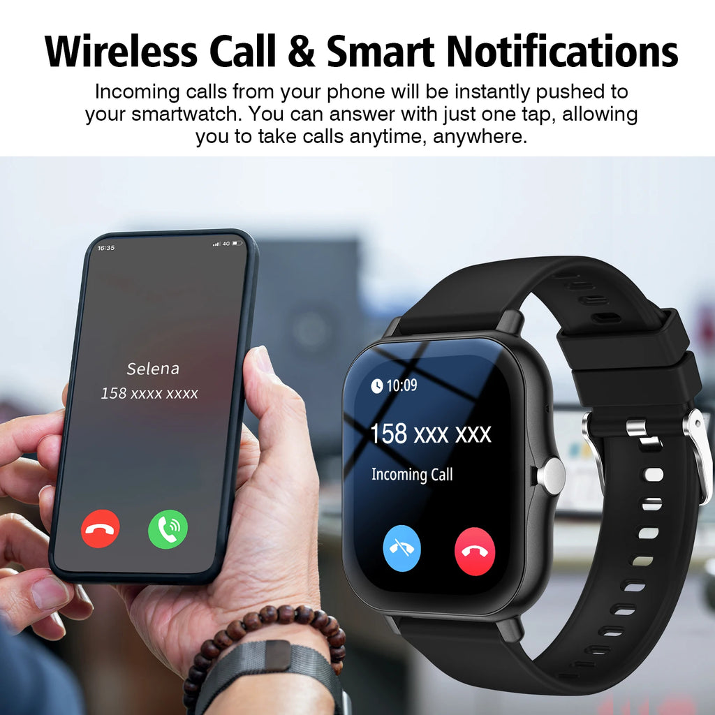 Smart Watch With Wireless Calling, Multi-Sport Modes, Message Reminders, Sports Watch For Iphone/Android