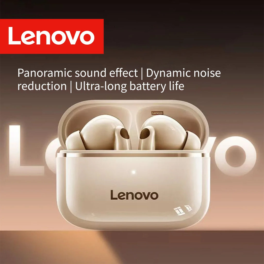 Lenovo Bluetooth 5.4 earbuds with ANC, long-lasting battery, USB-C port, compatible with Android & iPhone, ideal for sports/gym,