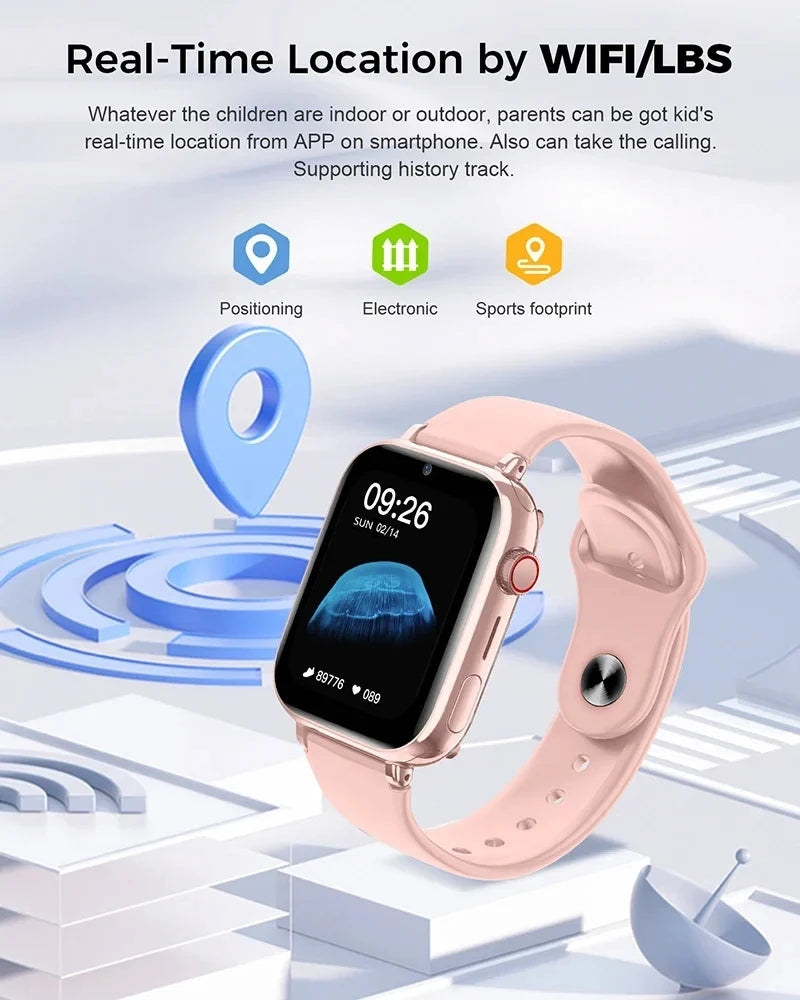 New SIM Smart Watch Kids GPS WIFI Video Call SOS IP67 Waterproof Child Smartwatch Camera Monitor Tracker Location Phone Watch