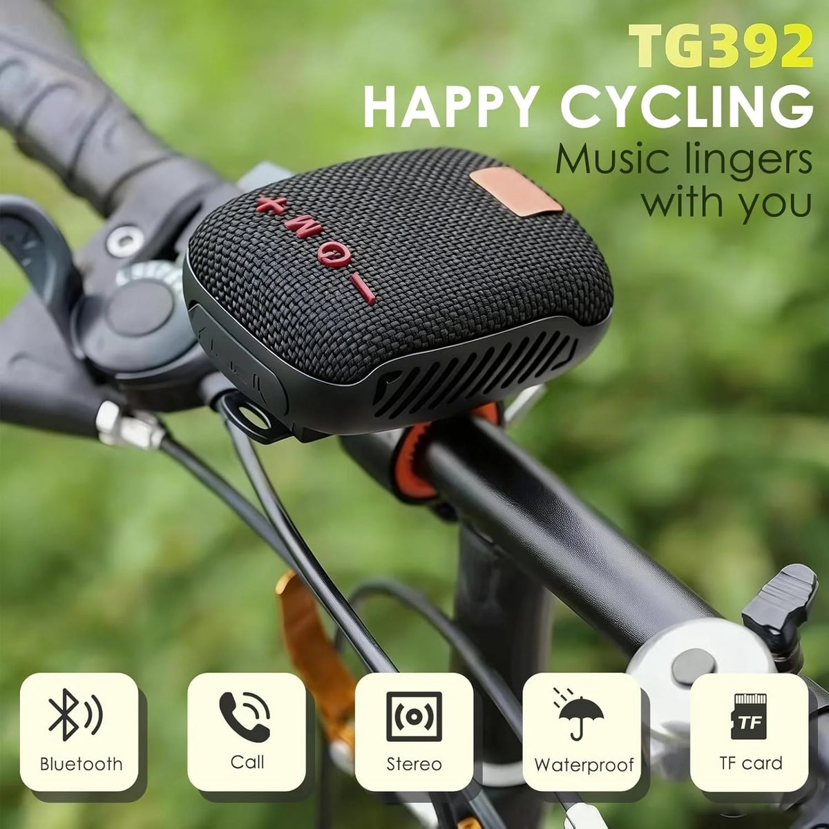 Portable Bluetooth for Bike Scooter Traveling IPX5 Waterproof Wireless Traveling Bicycle Speakers  TWS Mini Outdoor Speaker