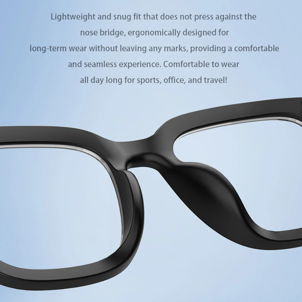 Smart Bluetooth Glasses Wireless Bluetooth Earphones Multi Functional Real Time Translation Anti Blue Light Glasses