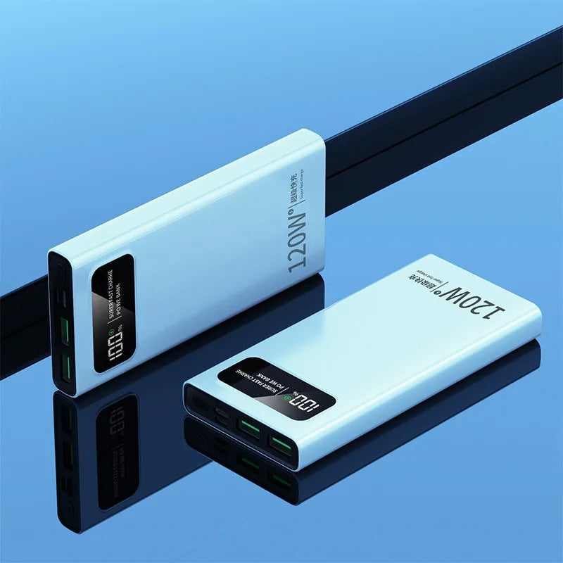 Newly 300000mAh Large Capacity Powerbank 120W Super Fast Charging Led Digital Display Portable External Battery For All Models