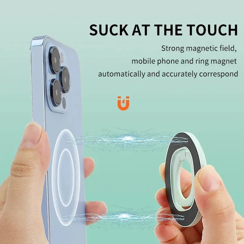 Magnetic Phone Ring, Suitable for MagSafe Grip [Super Magnet] iPhone Fashion Shining Ring Phone Stand Accessories