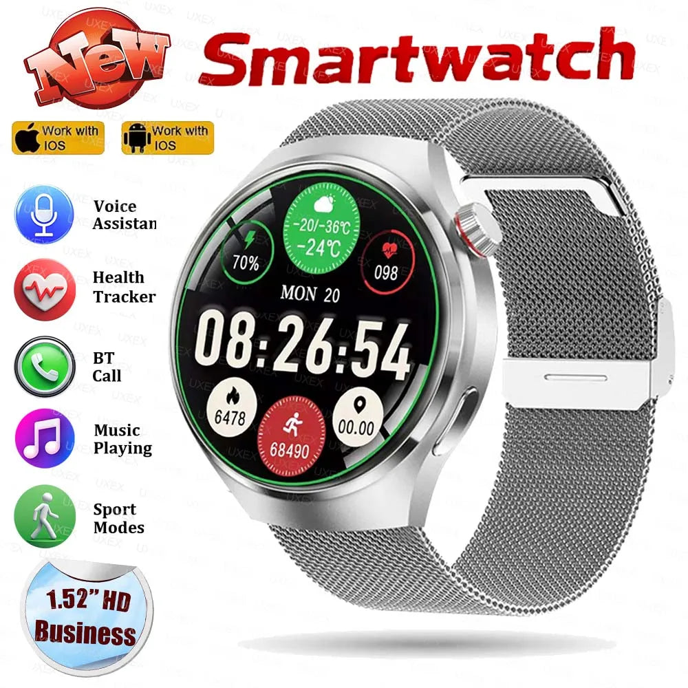 New Smart Watch Men Full Touch Screen 1.52” HD Health Tracker Bluetooth Call Smartwatch Man Women Original For Android iOS Phone