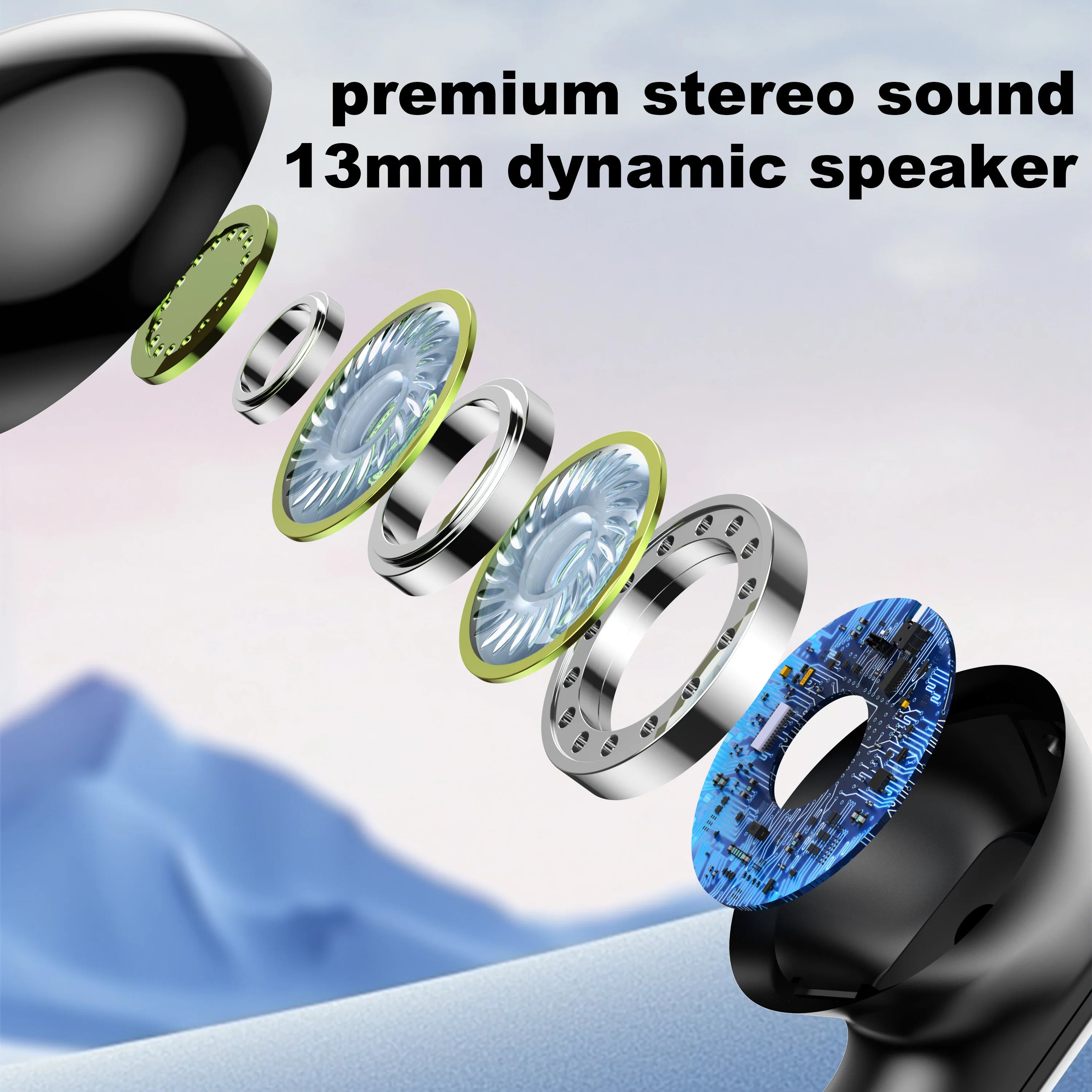 Smart Hearing Aid Earbuds ANC Noise Cancelling Bluetooth 5.4 In-Ear TWS Earphones Sound Amplifier for Elderly Clear Voice