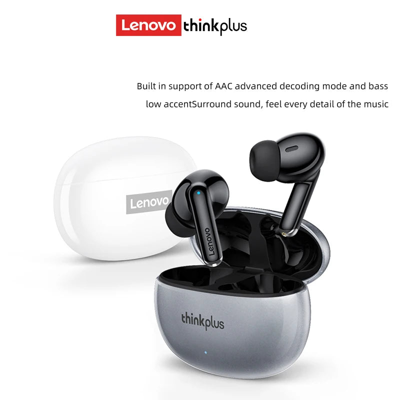 Lenovo TWS Earbuds Bluetooth 5.3 HiFi Sound Noise Reduction Touch Control Long Battery Life Sports Headphones with Mic