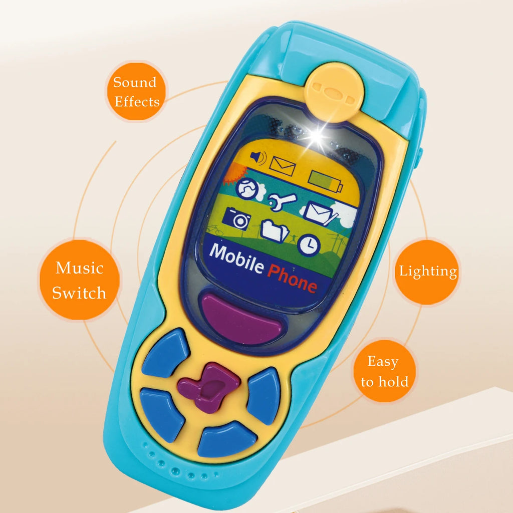 Smartphone Toys, Baby Phone with Music and Light Sound Interact Simulate Making Phone Calls, Gifts for Kids not Include Battery