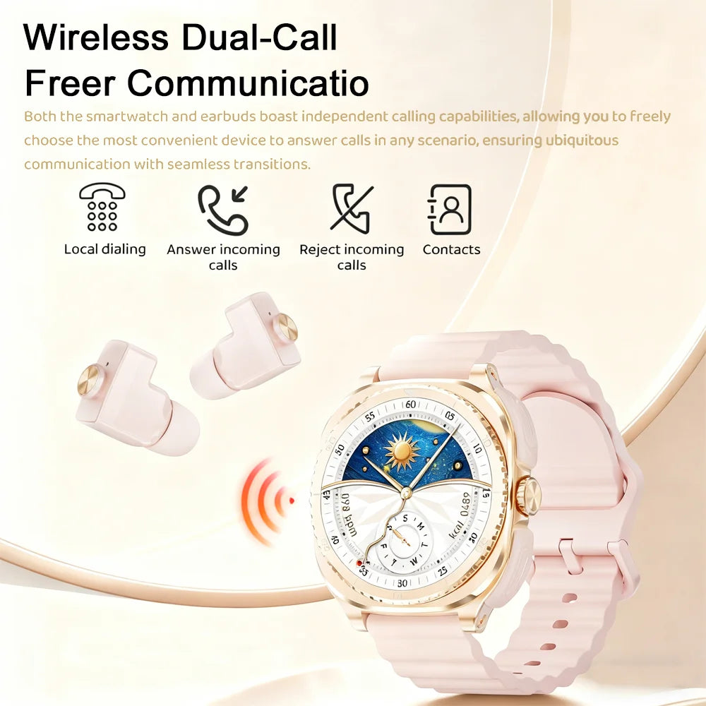 2026 new Bluetooth smartwatch, TWS earphones, dual earphones, call health monitor, sports music earphones, smartwatch2-in-1