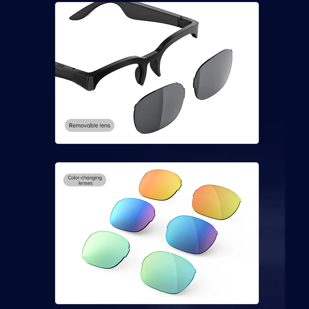 Smart Glasses AI Translator Hands-Free Music & Calls Audio Glasses  Protection Outdoor Sports Headphones for Men & Women