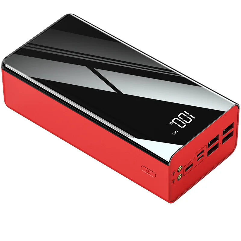 100000mAh Fast Charging Power Bank with Built-in Cable Large Capacity Digital Display Portable Charger