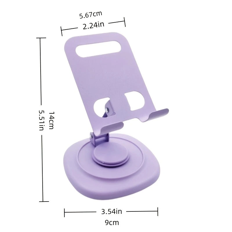 360° Rotating Sturdy Adjustable Desktop Phone Stand, Foldable Phone Stand, Suitable for All Phones