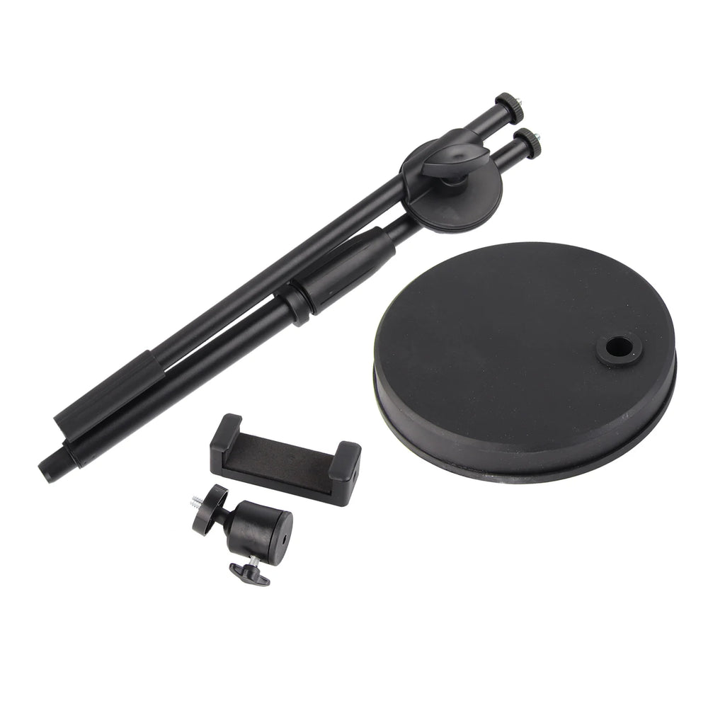 Multifunctional Desktop Photography Phone Holder Bracket Arm Bracket Stand Angle Adjustable for Photo Video Shooting Fill Light