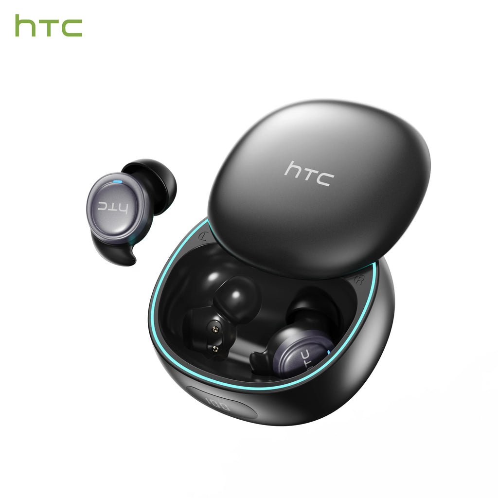 HTC NE96 Bluetooth 6.0 Wireless Earbuds Noise Cancelling Sleep Headphones 30H Battery Life Premium Acoustic Tuning Ultra-light