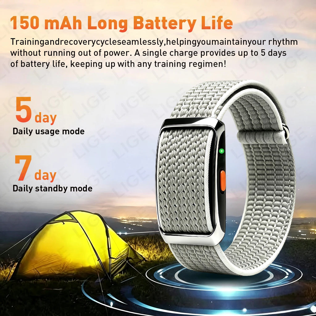 LIGE New 24/7 Health Smart Wristband Sports Fitness Waterproof Smart Bracelet Sleep Monitor Pedometer Smart Watch For Women Man