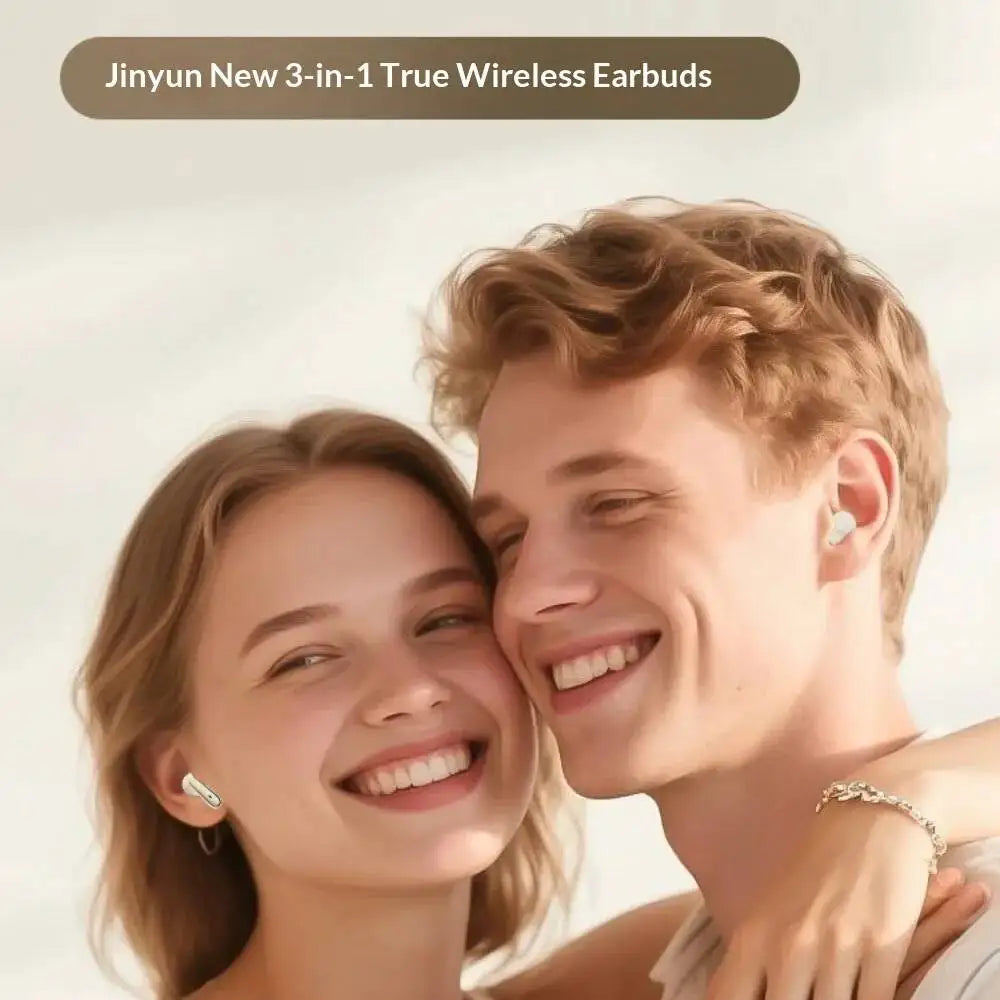 Wireless In-Ear Sleep Bluetooth 6.0 Earphones Heavy Bass Hifi Semi in Ear & Ear-Clip 3 in 1 Earbuds Long Battery Life For Sports