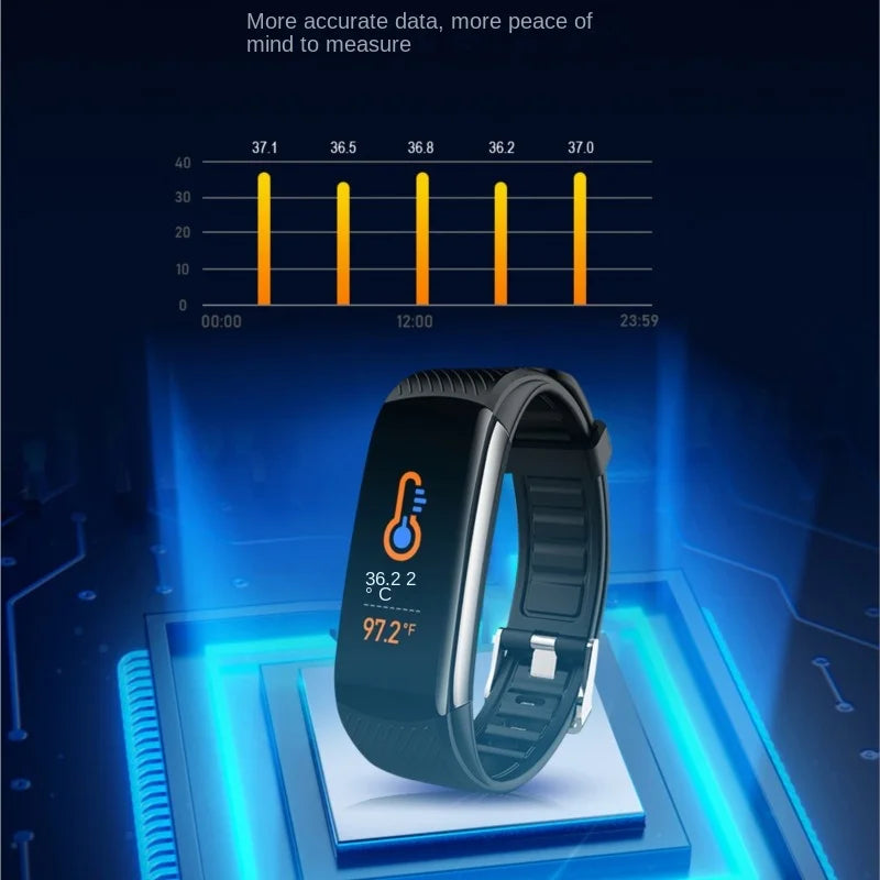 Echowear Smart Measuring Blood Pressure Heart Rate Blood Oxygen Sleep Exercise Step Count Health Monitoring Smart Wristband 2026