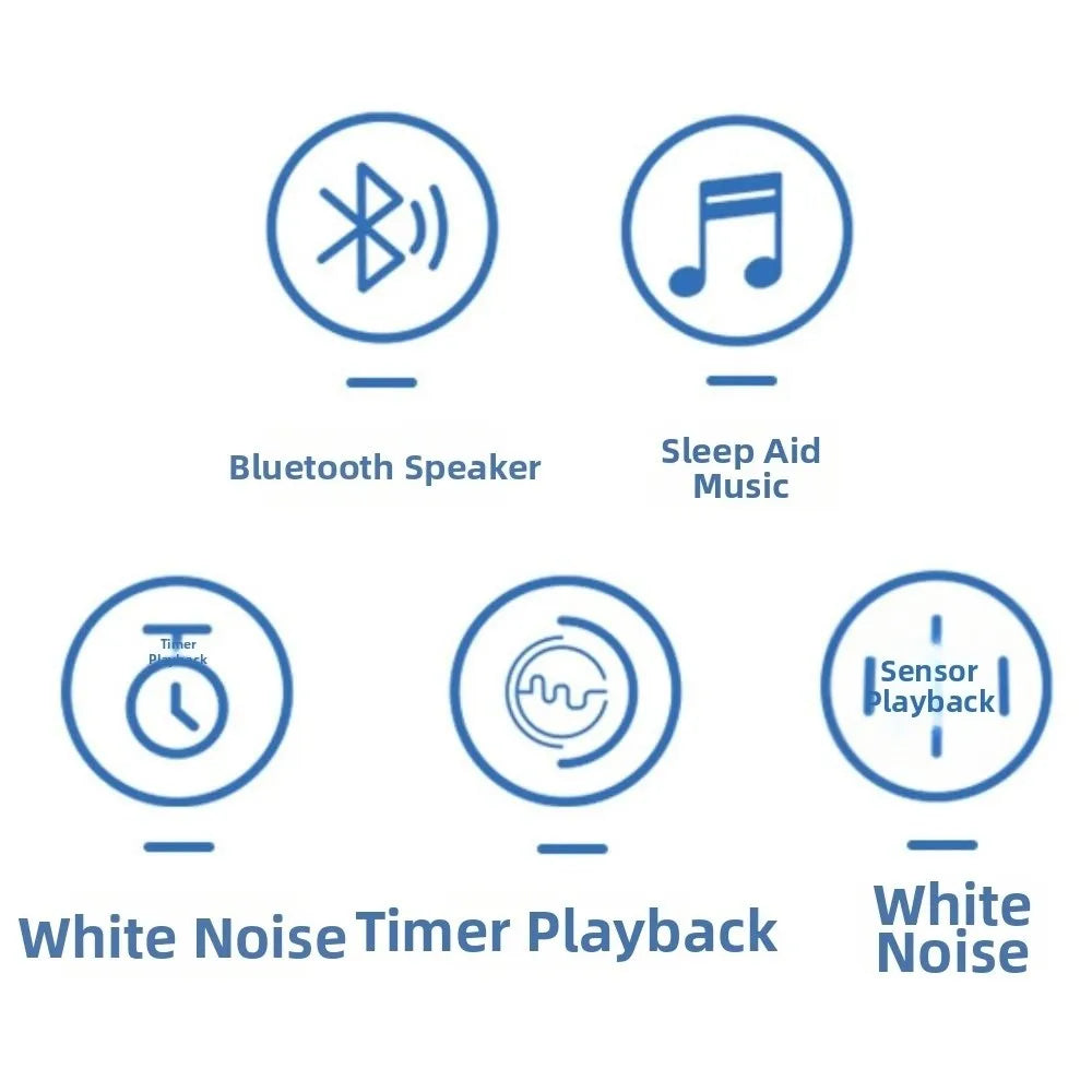 Bluetooth 5.3 Under Pillow Bluetooth Speaker Sleep Aid HiFi Stereo Sound Wireless Sleeping Speaker Mini 3-Level Timer