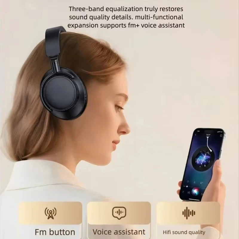 Choice BT08 HiFi Bluetooth Headphones 45dB ANC Wireless Earphone 95% Noise Reduction Immersive Over Ear Headset 10H Playtime