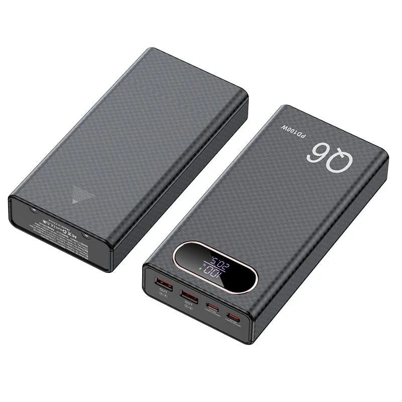 PD100W Fast Charging Power Bank DIY Kit 20V 5A 6x 21700 Battery Pack Portable Customizable No Soldering Easy Assemble