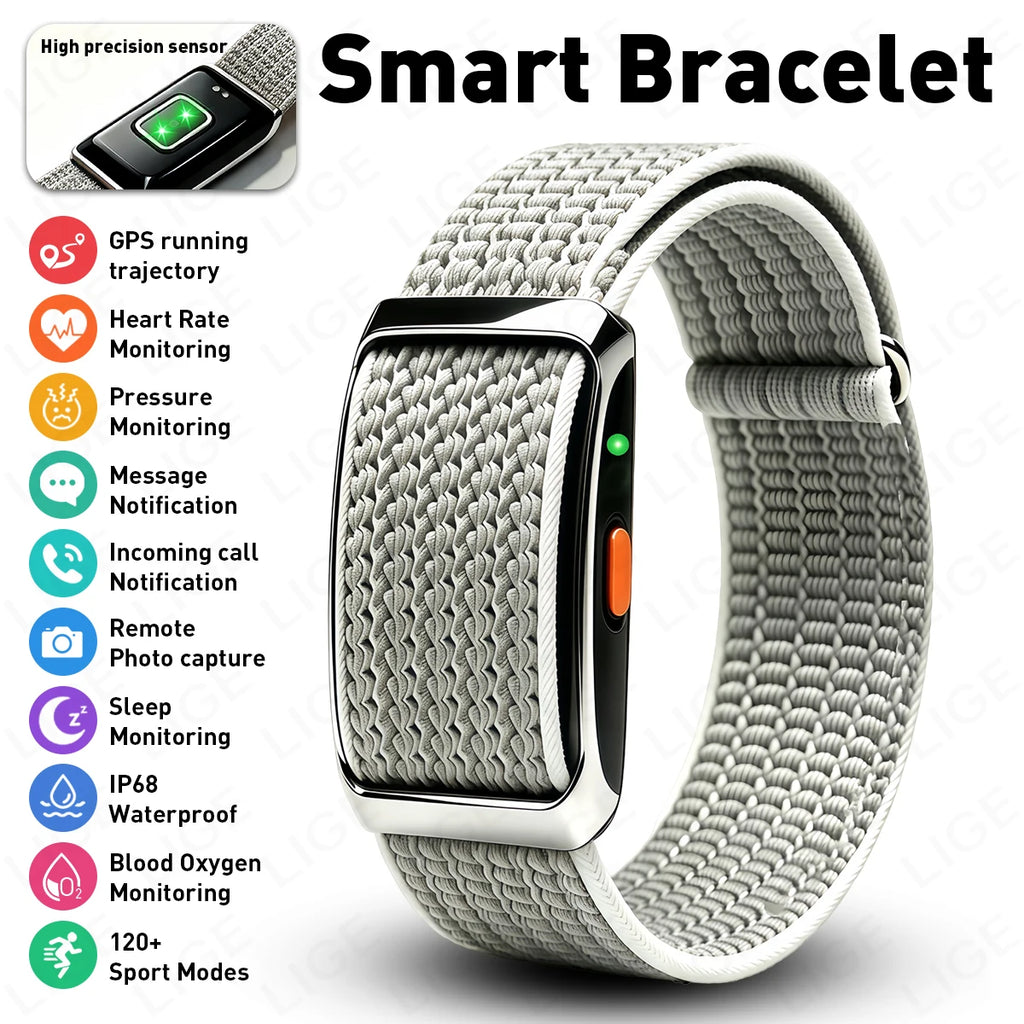 LIGE New 24/7 Health Smart Wristband Sports Fitness Waterproof Smart Bracelet Sleep Monitor Pedometer Smart Watch For Women Man