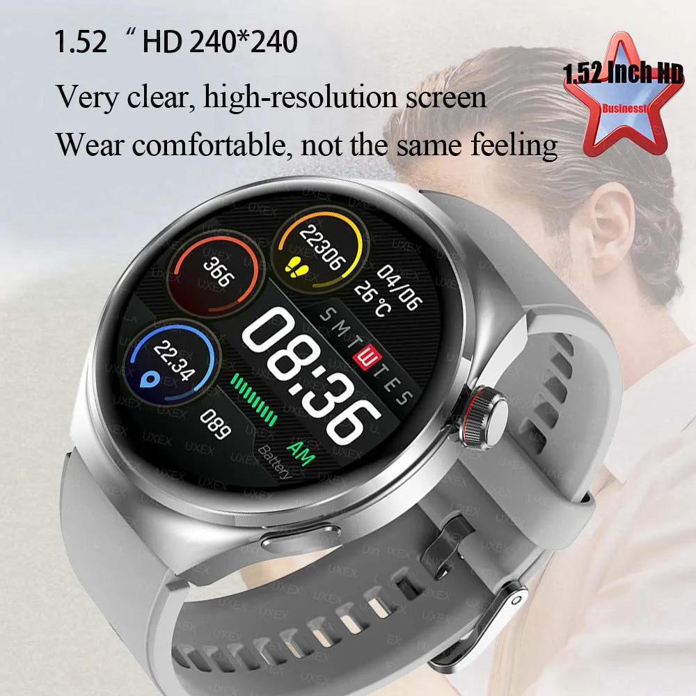 New Smart Watch Men Full Touch Screen 1.52” HD Health Tracker Bluetooth Call Smartwatch Man Women Original For Android iOS Phone