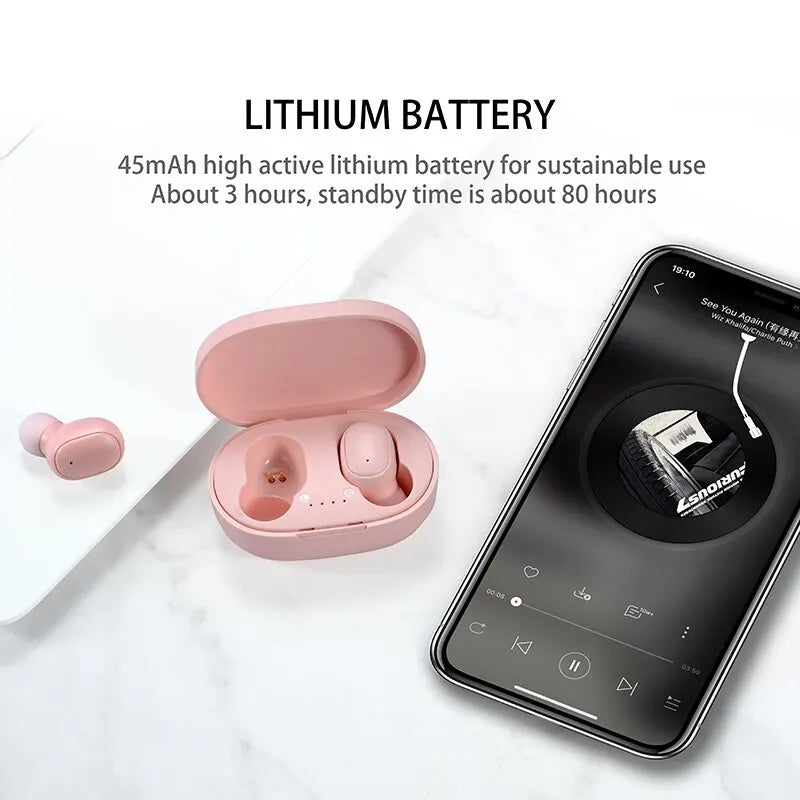 TWS Headset HiFi Stereo Wireless Earphones Sport Music Bluetooth 5.1 Headphones Noise-Canceling Earbuds For iPhone Xiaomi Huawei