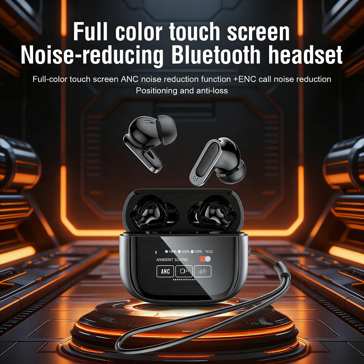 BOSECXTING V11 TWS Wireless Bluetooth Earphones Headphones In Ear Headset ANC Noise Reduction Enc Display Touch Control Earbuds