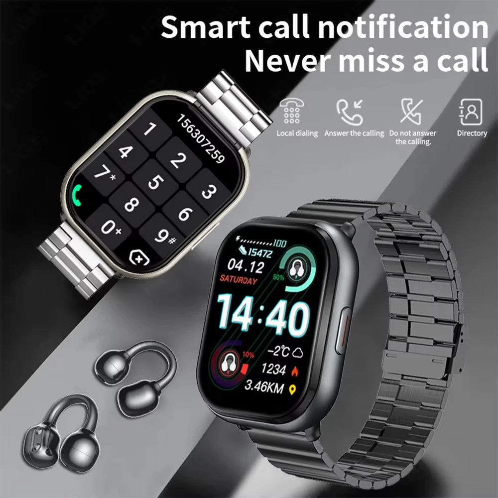 New TWS 2in1 Smart Watch with Headphones Sports Bluetooth Music Headset Call Watches Men Health Monitor Women Smartwatch Earbuds