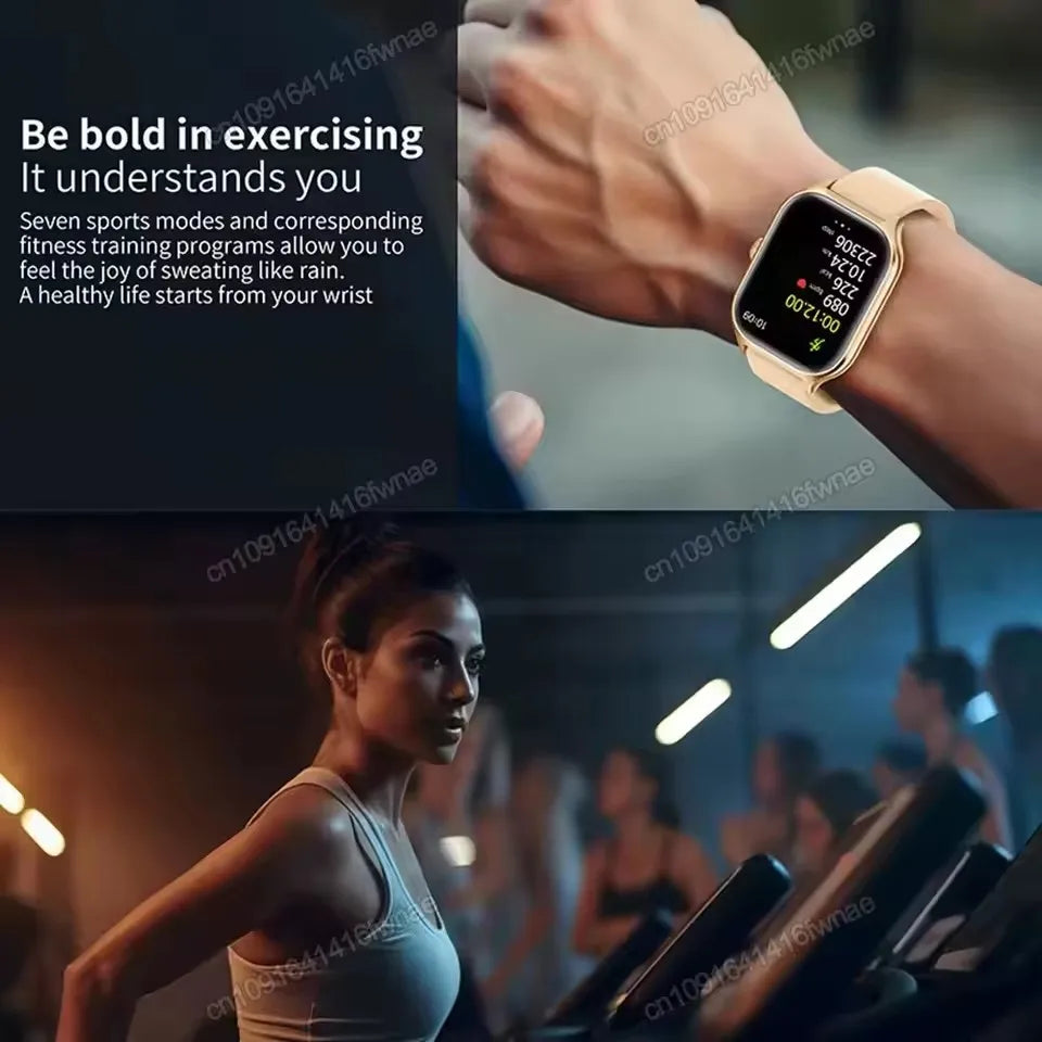 2026 New Smart Watch For Android IOS 2.01Inch Color Screen Bluetooth Call Blood Oxygen/Pressure Monitoring SmartWatch Women HT30
