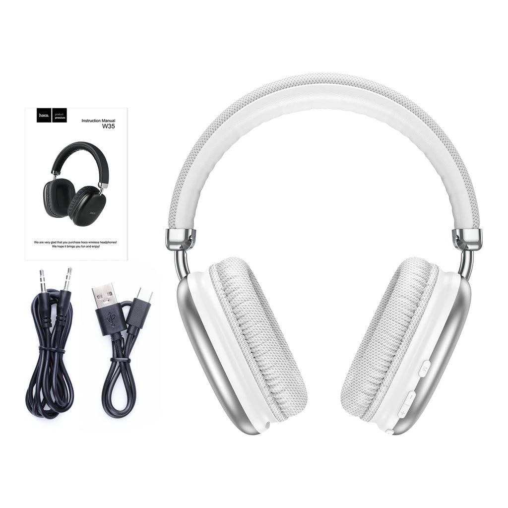 HOCO Bluetooth Headsets Wirless Earphone Hifi Audio Music Phone Call Big Earphones Gaming Over The Ear 40MM High Sounds Earbuds