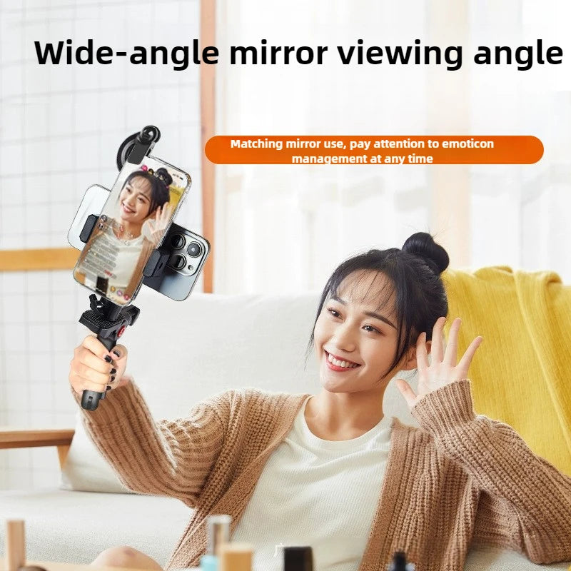 Phone Teleprompter Prompter Stand for Phone Live Broadcast Desktop Handheld Stand Video Subtitle Speech Read Tripod Accessories