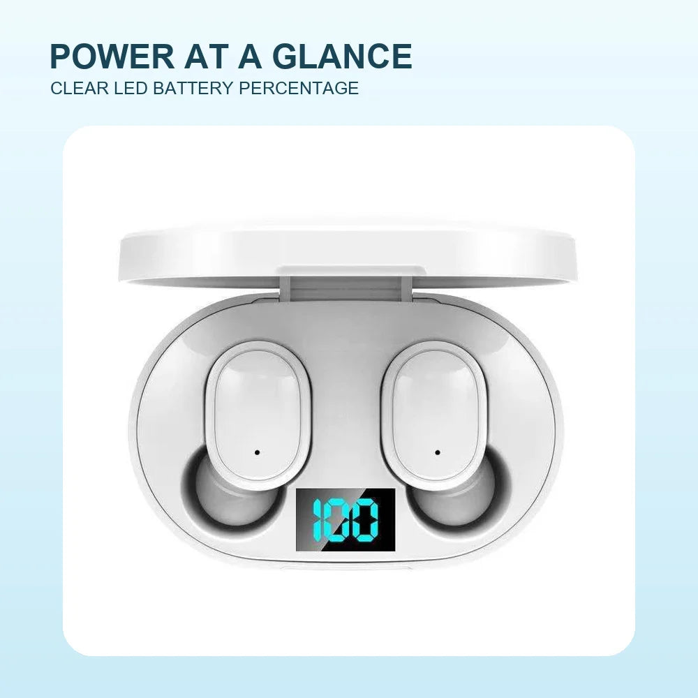 Digital Display TWS Bluetooth 5.0 Wireless Earbuds Mini In-Ear Headphones Stereo Calls with LED Charging Case