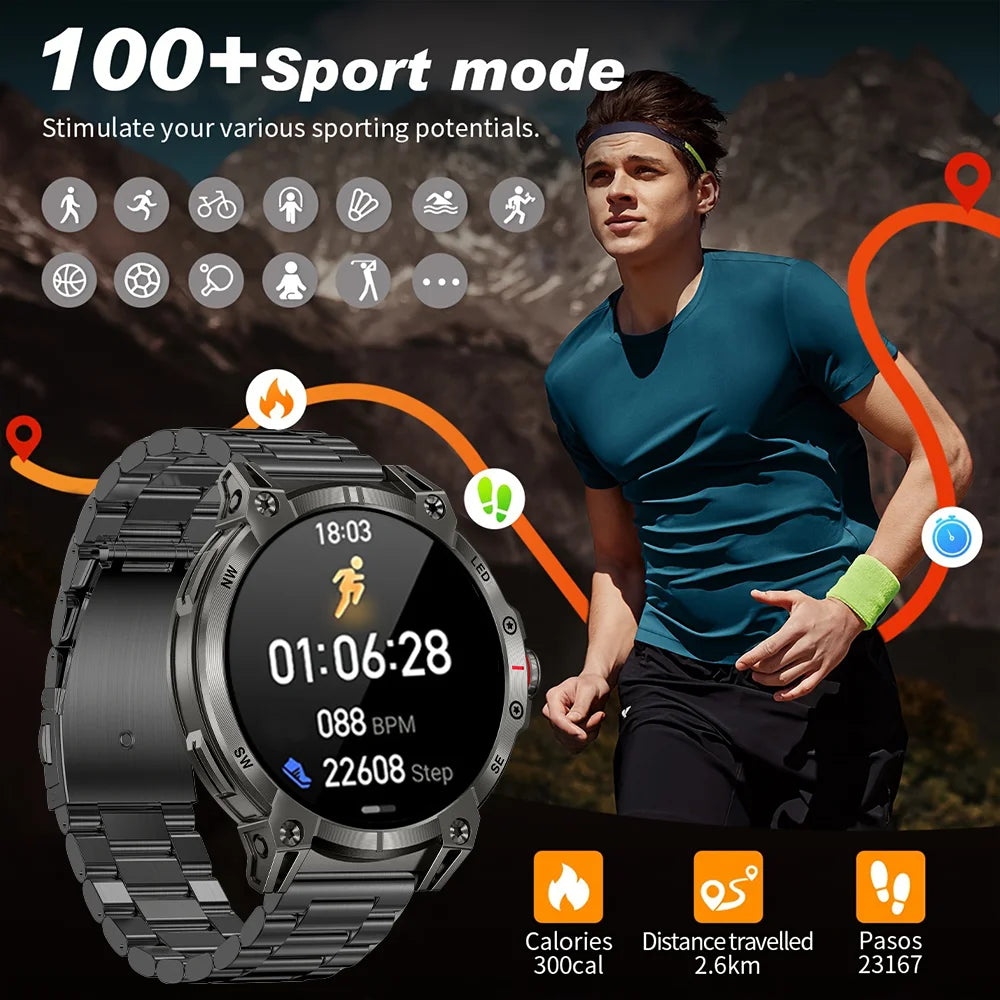 2026 New GPS Map Navigation SmartWatch Men Women Amoled Screen 3ATM Waterproof Sport SmartWatch Compass NFC Bluetooth Call Watch