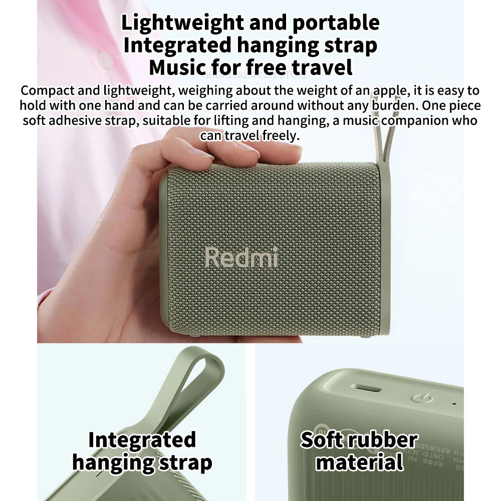 Redmi Portable Bluetooth Speaker Outdoor IP67 Stereo Powerful Sound  Box BT5.3 RGB Dual Pairing TWS Connectivity Colorful -CN