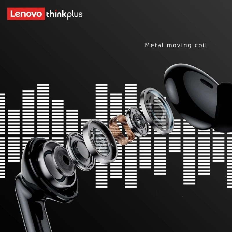 Lenovo TWS Earbuds Bluetooth 5.3 HiFi Sound Noise Reduction Touch Control Long Battery Life Sports Headphones with Mic