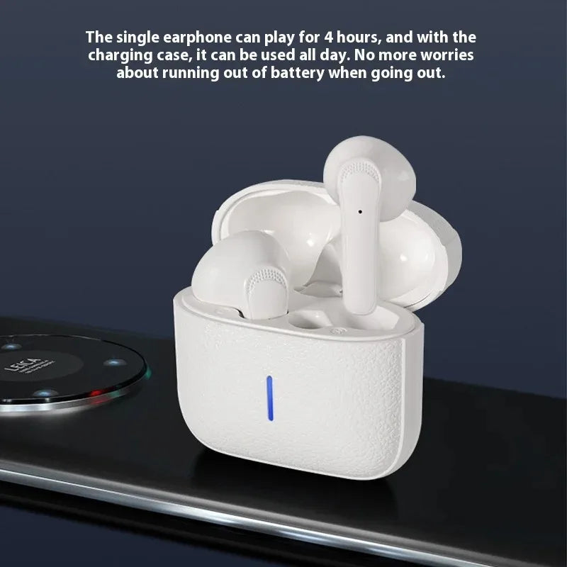 Wireless Earbuds Bluetooth 5.3 Superior Stereo Sound Earphones with Touch Control Semi-In-Ear Design Built-in Microphone