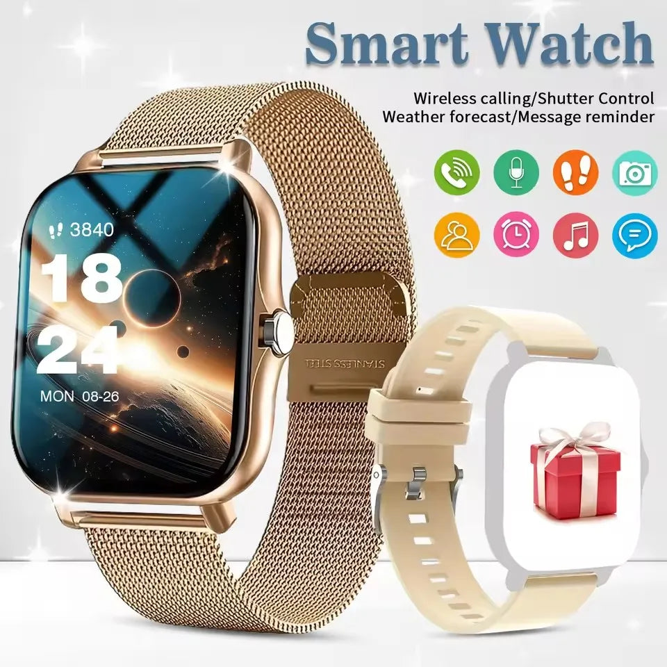 2026 New Smart Watch Men Women HD Touch Screen Heart Rate Oxygen Sleep Tracker IP68 Water-resistant Long Battery Android IOS
