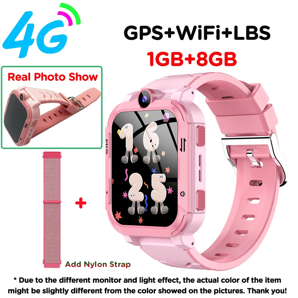 Smart Watch Kids 4G GPS WiFi Tracking Location Video Call SOS APP Download Monitor Phone Watch Children Smartwatch Boy Girl Gift