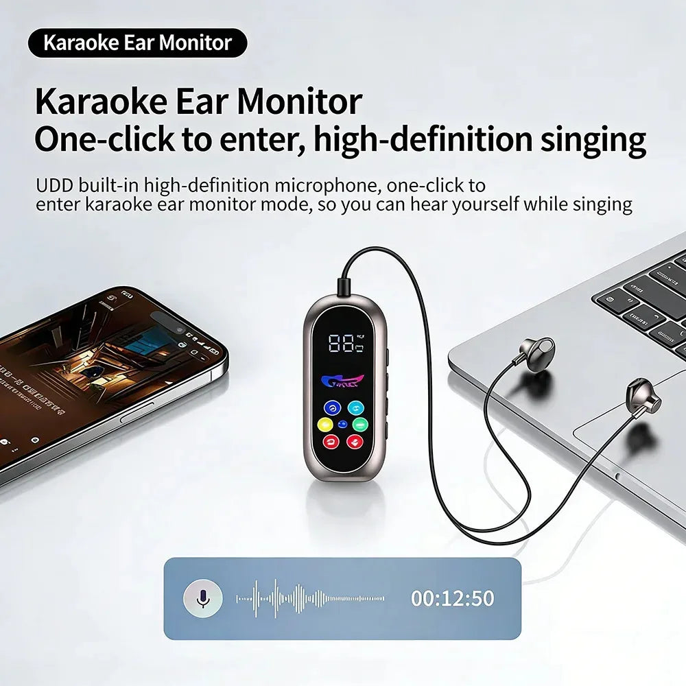 KEBIDUMEI Bluetooth 5.4 Clip-on Earphones Headphones Gaming Headsets TWS Wireless Earbuds Support TF Card K Song Monitor Mode