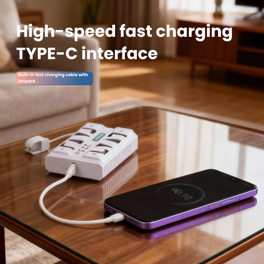 Portable Power Bank DIY Kit 22.5W Fast Charging 2*21700 Battery Case Quick-Release Battery Housing Emergency Power Box