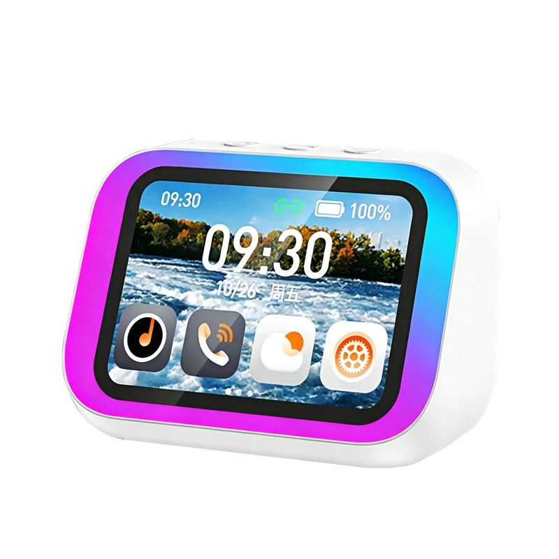 New Smart Speaker with AI Voice Assistant Bluetooth Music HD Display Electronic Album Smart Alarm Hands-Free Call for Adult