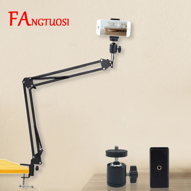 FANGTUOSI 2024 NEW Phone Camera Tripod Table Stand Set Photography Adjustable With Phone Holder For Nikon For LED Ring Light