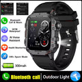 2026 New Military Smart Watch Men IP67 3ATM Outdoor Sports Fitness Tracker Blood Pressure Health Monitor BT Calls GPS Smartwatch