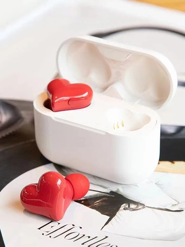 Wireless Earphones Hi-Fi Stereo Headphones Heartbuds Bluetooth-compatible In Ear Noice Cancelling for Student Girl Women