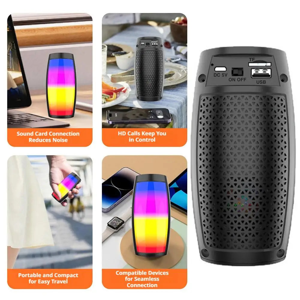Small Portable Wireless Bluetooth Speaker Heavy Bass Subwoofer with High Volume, Ideal for Outdoor & Home