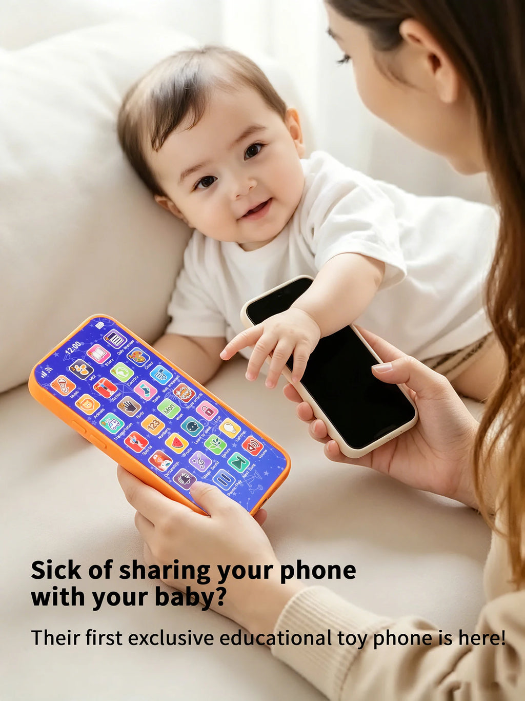 Children's Smart Realistic Toy Smartphone  Educational Early Learning Device for Babies, Holiday Gift for Boys and Girls