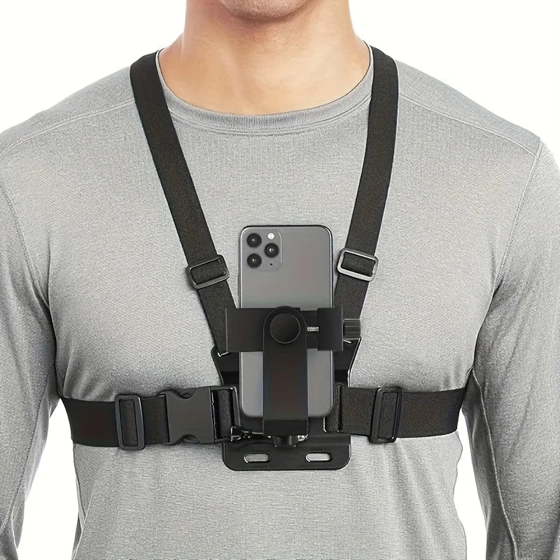 The Chest Strap Phone Stand Is Anti-Shake and Fixed on the Chest. It Is Suitable for First-Person Perspective Shooting with Mobi
