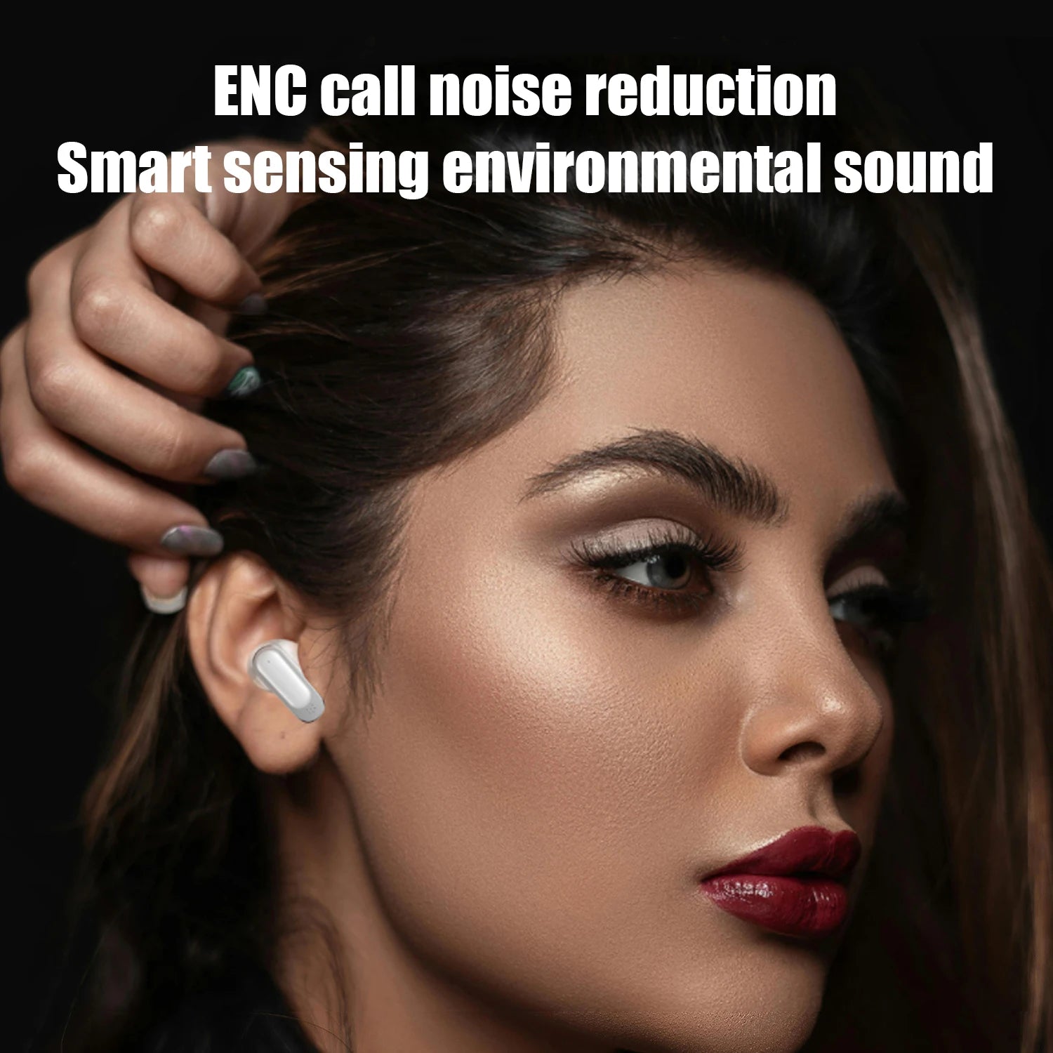 BOSECXTING V11 TWS Smart Digital Bluetooth Earphones In Ear ANC Noise Reduction Long Range Wireless Earbud With Mic Touch Screen