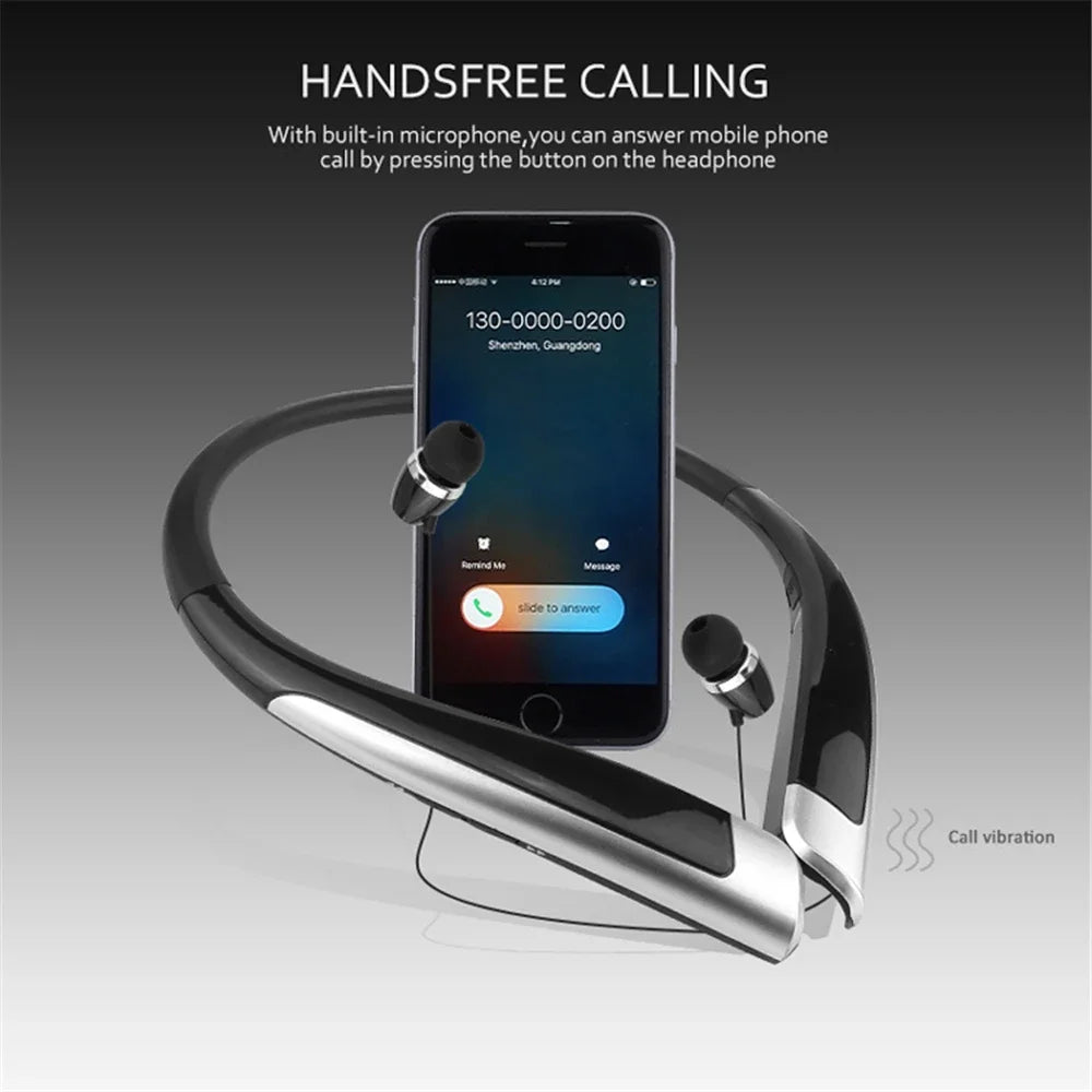 Universal Mini Wireless Headphones HBS1100 Bluetooth Headset Wireless Hanging Neck Sports Stereo Music Bluetooth CSR Dual Ear