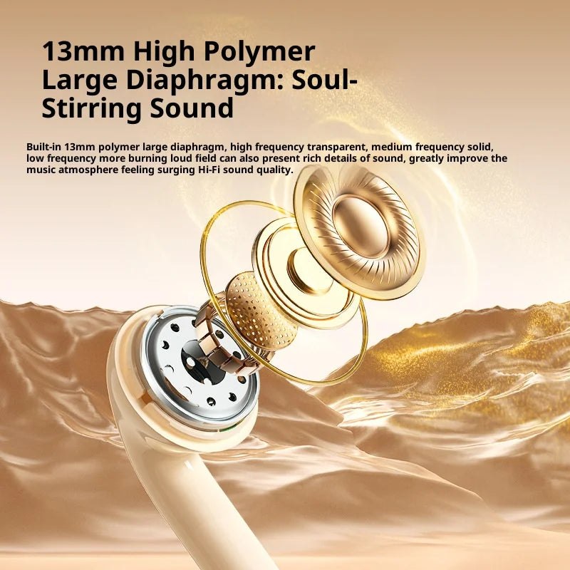 Original wireless Bluetooth earbuds with noise cancellation low latency and long battery life Compatible with iPhone and Xiaomi